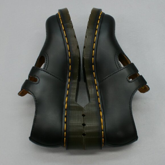 Dr. Martens 38 Ladies 7 Mary Jane Black Double Monk T-Strap Buckle Shoes - 12916 - Picture 12 of 12